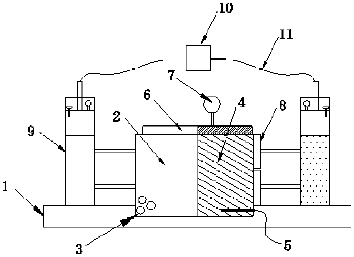 Simulation method and device for dry-wet cycle test of subgrade slope under three-way stress state