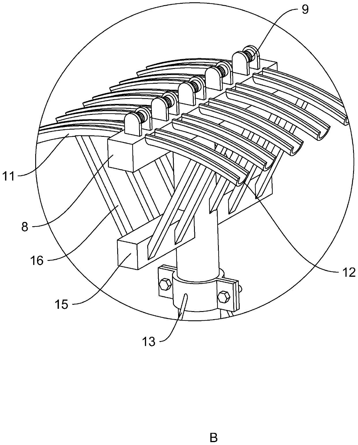 Cross-road cable laying structure and construction method thereof