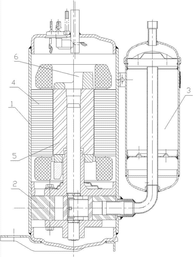 Oil-gas separated-type balancing block