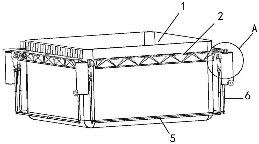 Universal-connection floating deepwater net cage and construction method