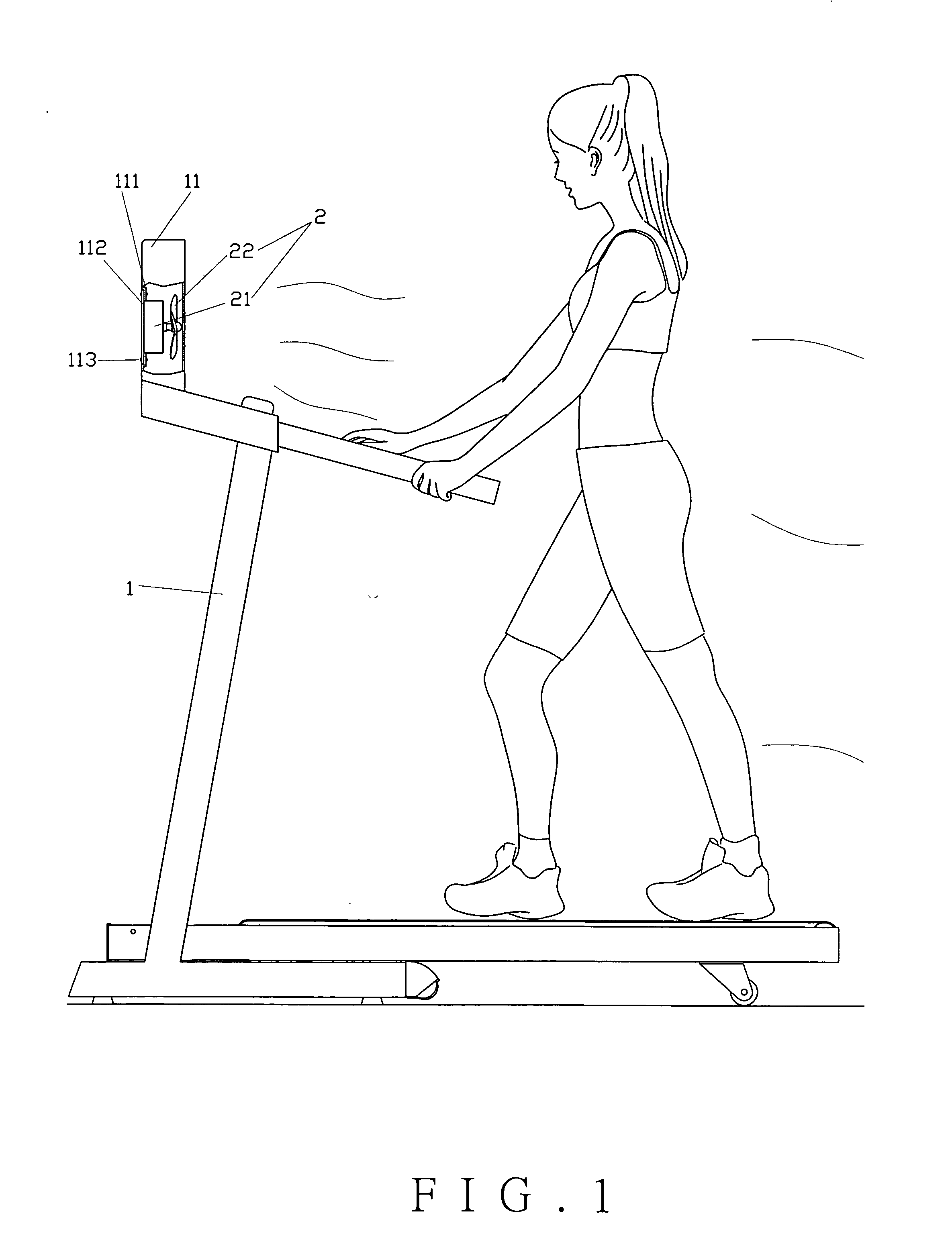 Static eliminator for a motorized treadmill