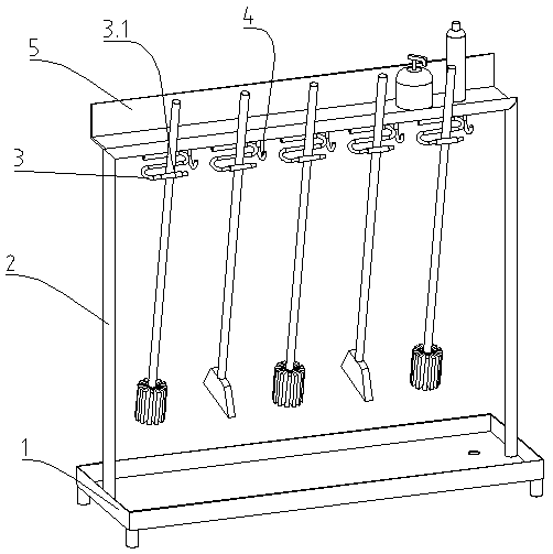 Cleaning tool combination rack