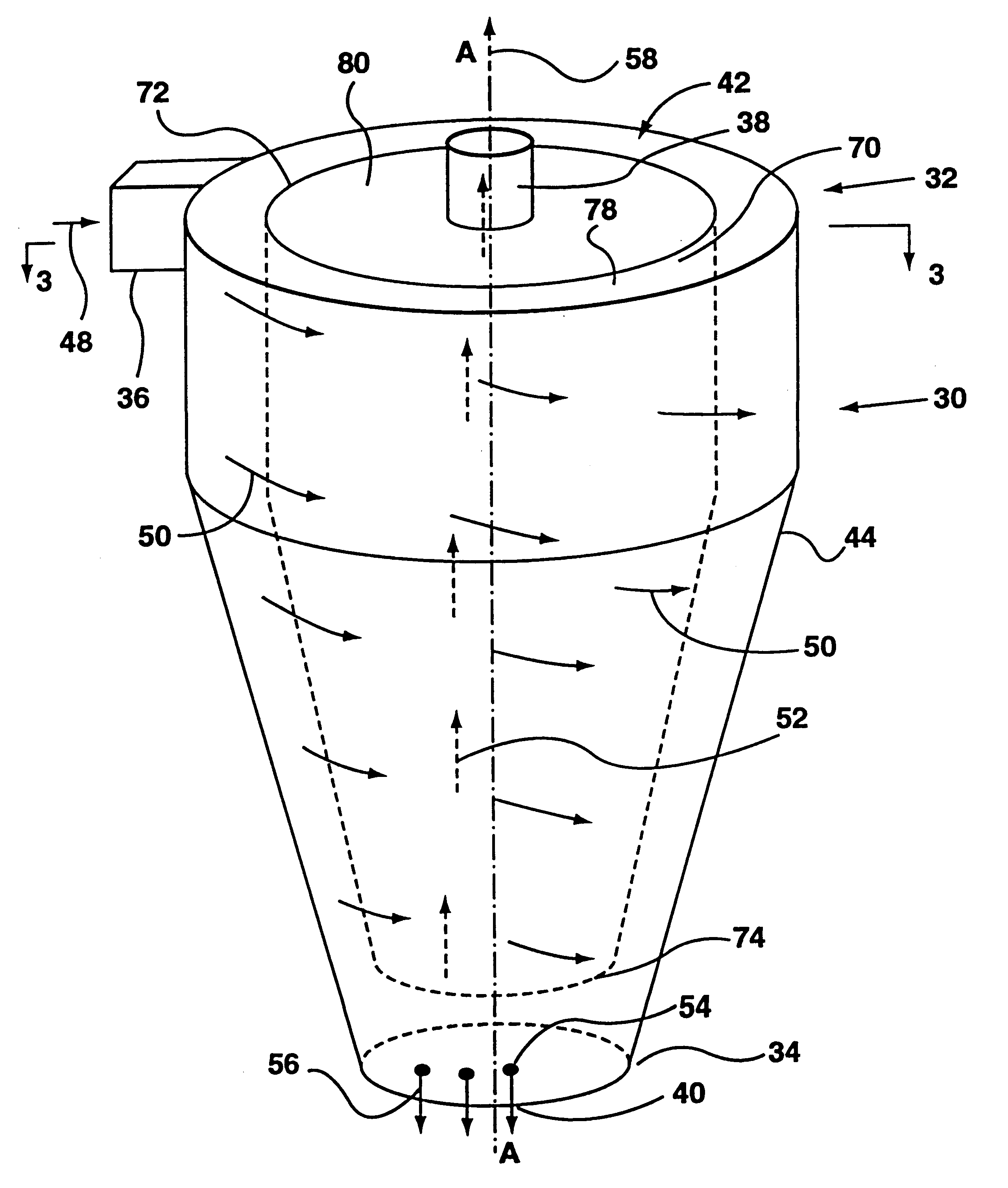 Insert for a cyclone separator