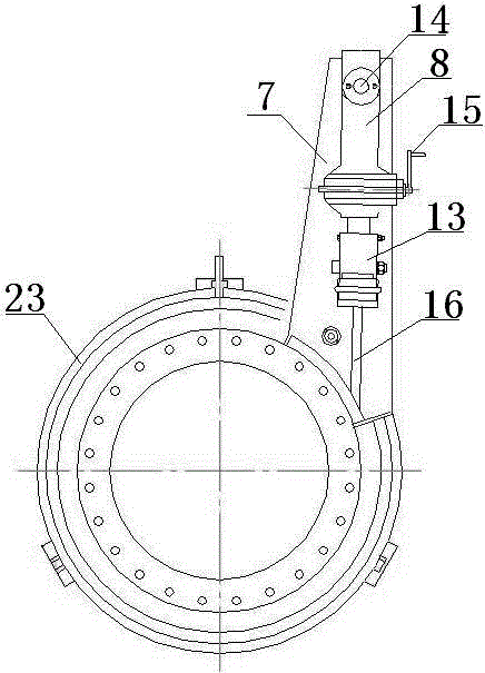 Quick connector of cutter suction dredger and water-borne pipe