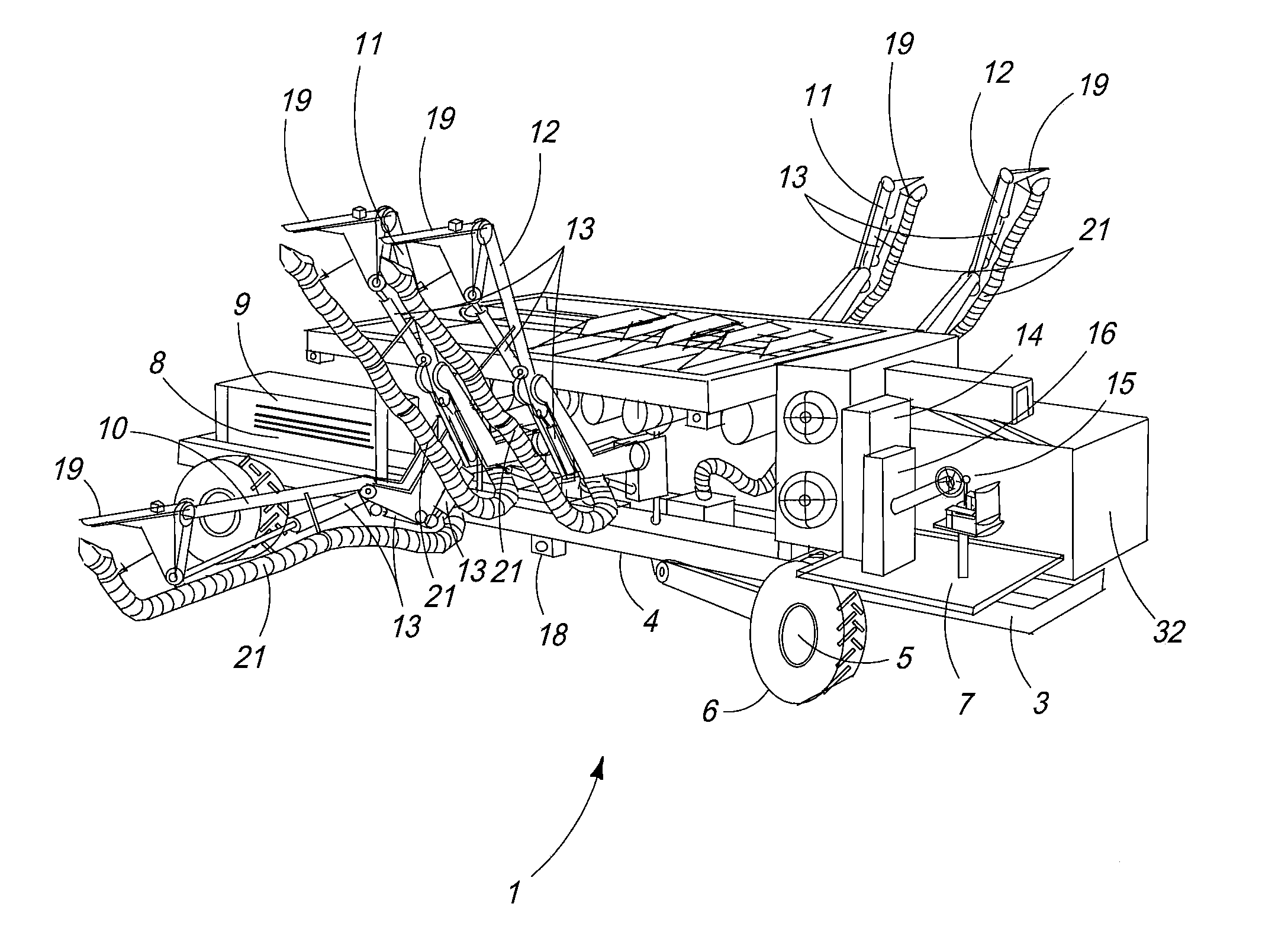 Fruit Tree Pruner and Harvesting Machine