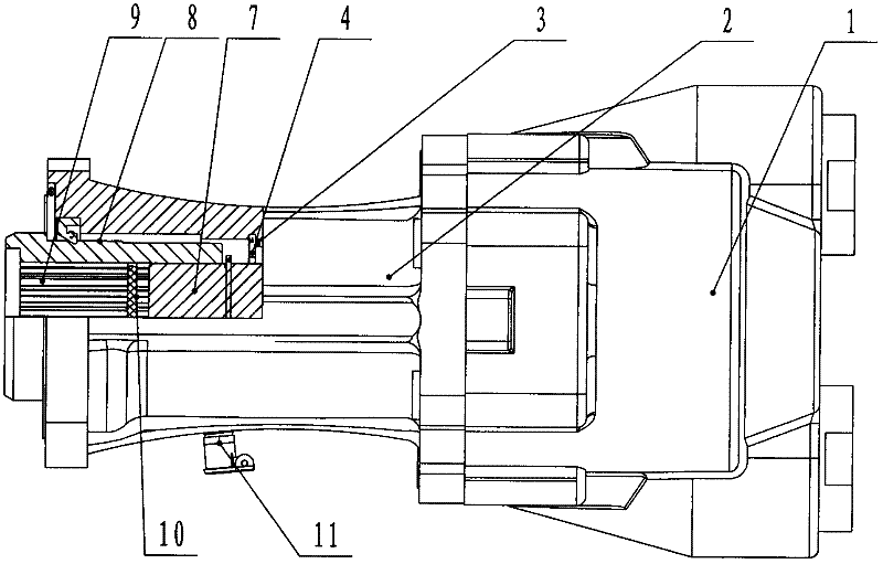 Directly-connected oil pump for dump truck