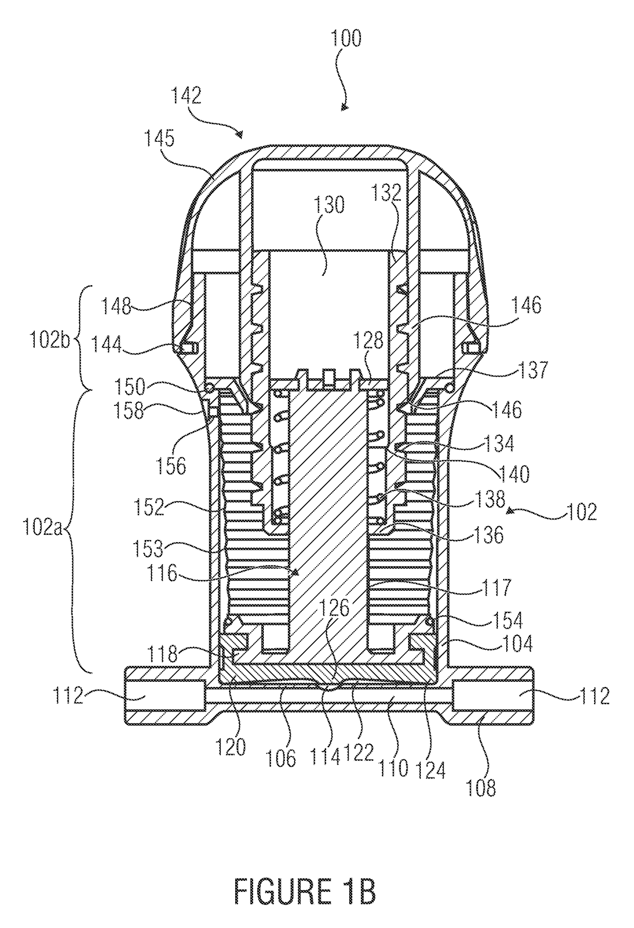 Fluid handling device having a spring mechanism