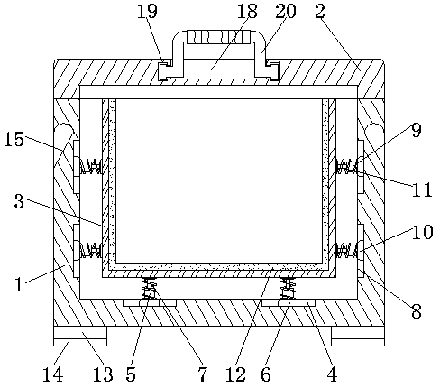 Battery placement box