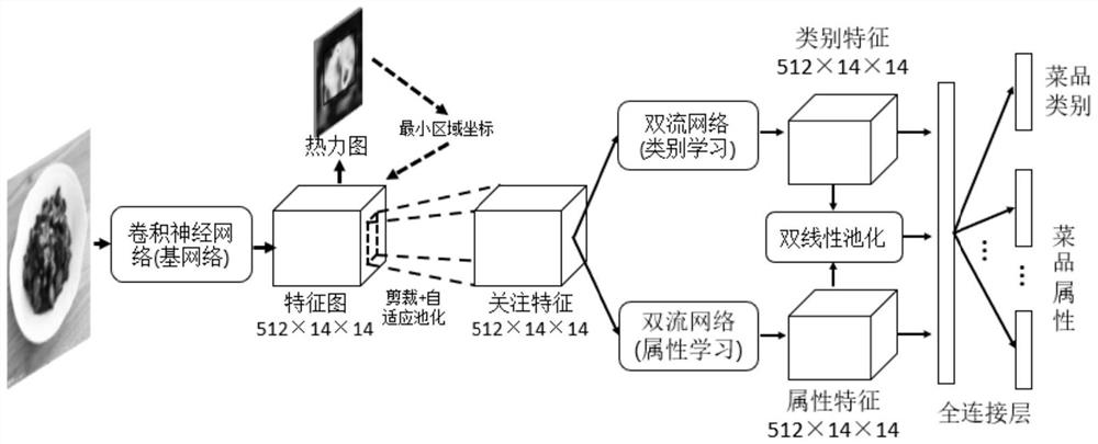 Dish and attribute information identification system and method based on fine-grained identification