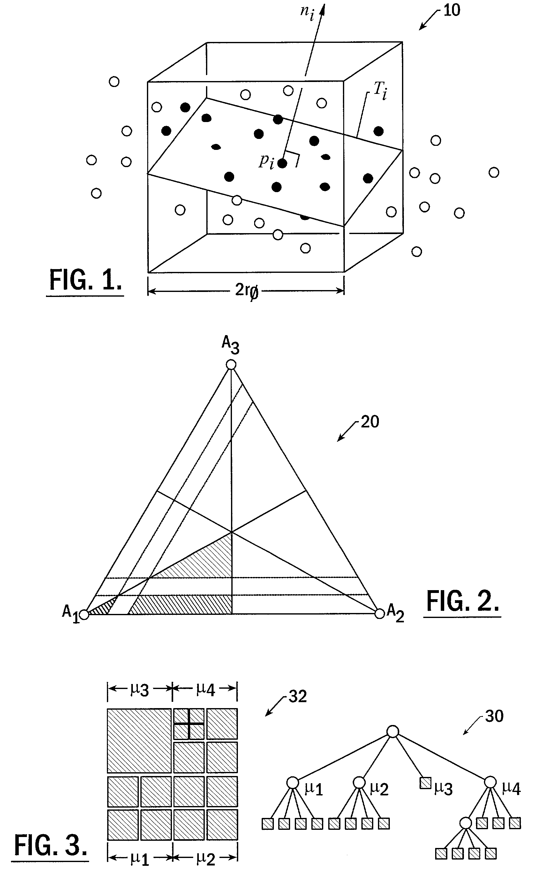 Methods, apparatus and computer program products that reconstruct surfaces from data point sets