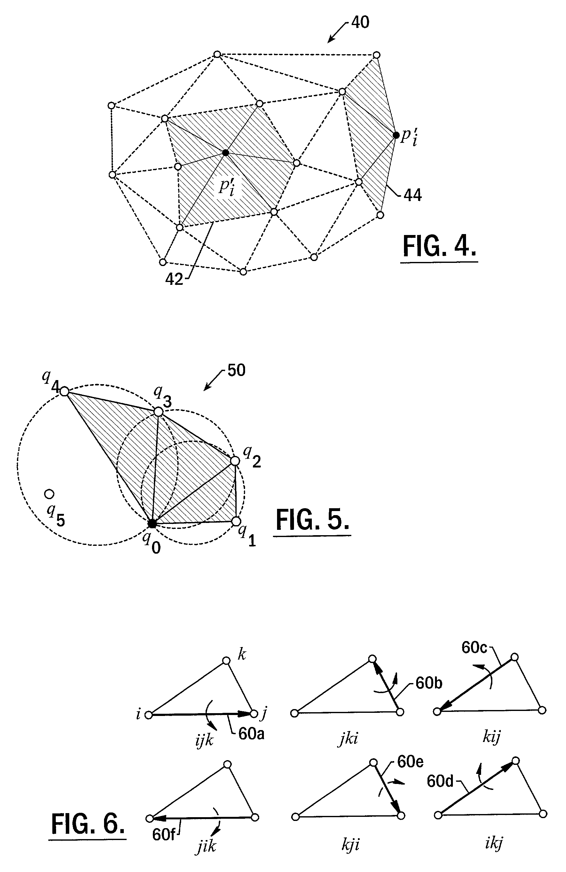 Methods, apparatus and computer program products that reconstruct surfaces from data point sets