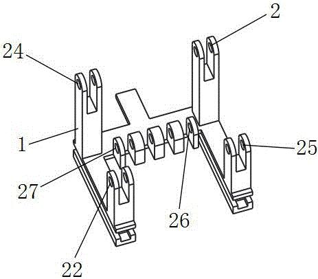 Multi-unit connecting rod driving plane high-load sliding type controllable wood forking machine