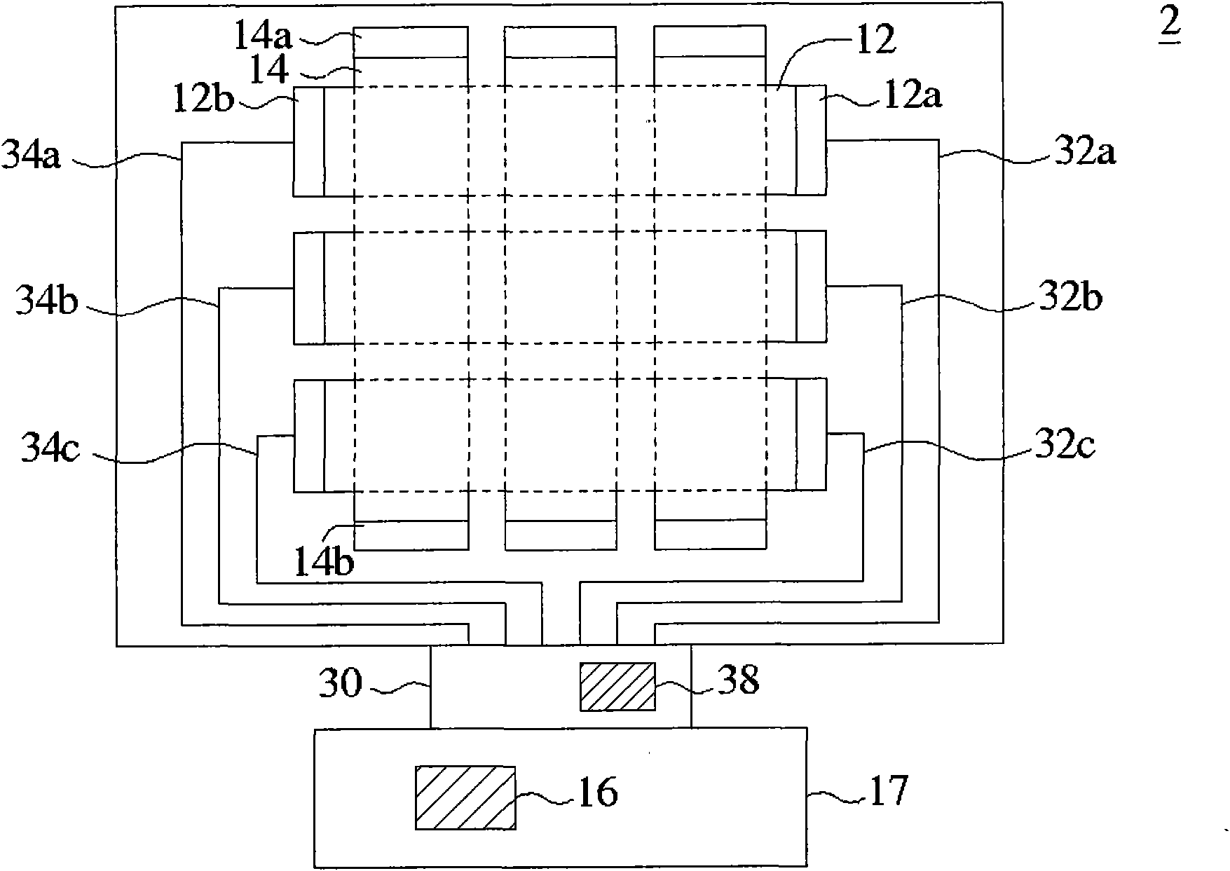 Matrix type touch panel and designing method thereof