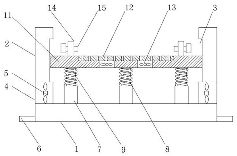 Electromechanical equipment fixing frame with shockproof function