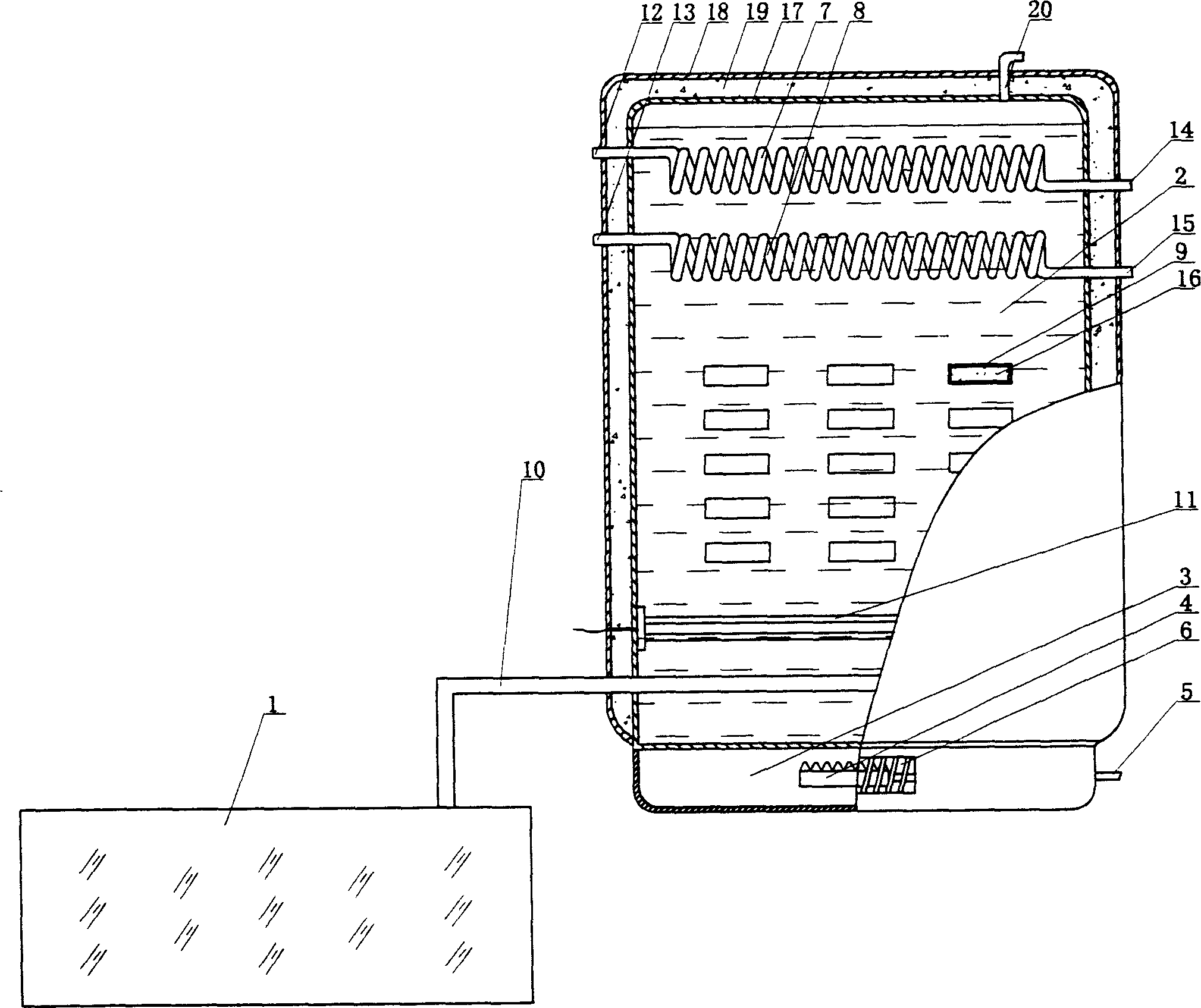 Combined type phase-change energy accumulation solar water heater