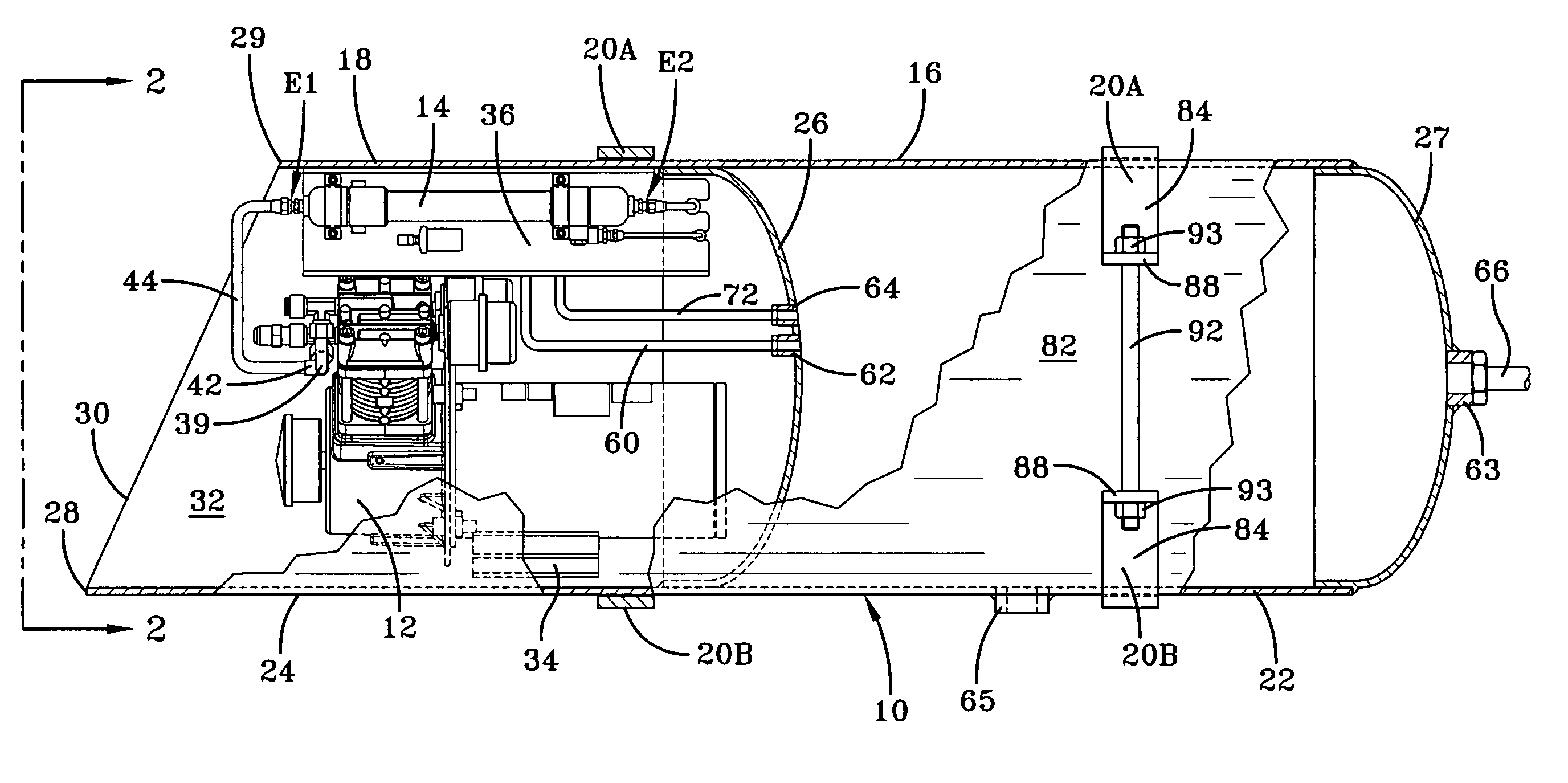 Dry compressed air supply module