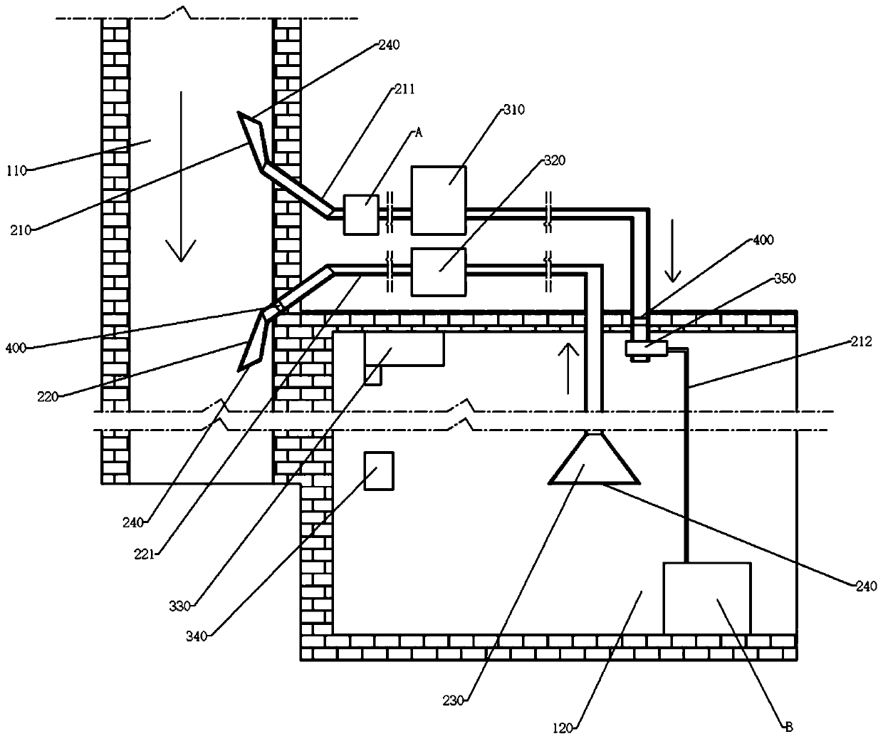 Rolling brush mechanism and closed space ventilating device thereof