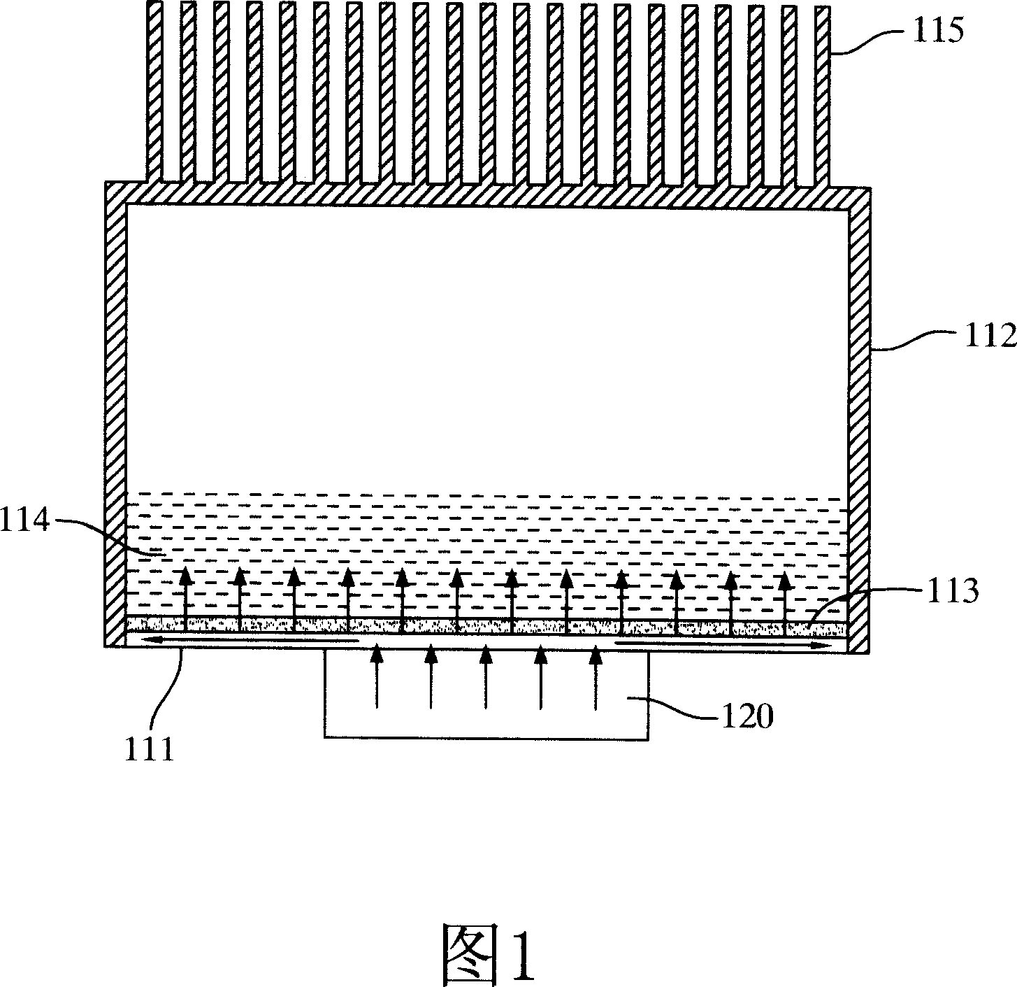 An evaporation cavity heat radiator