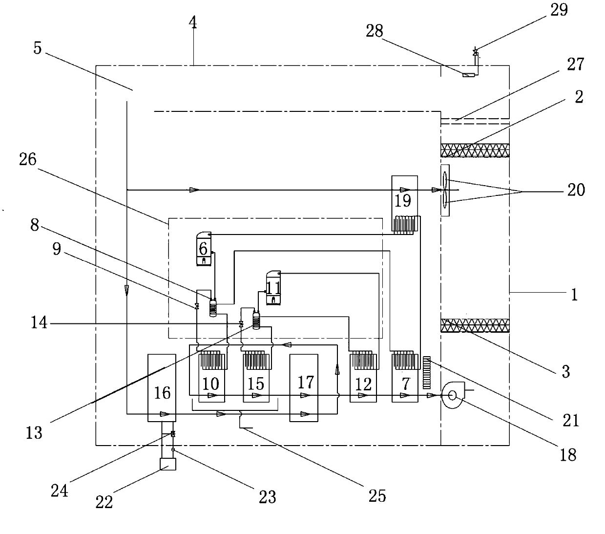 Heat pump type closed sludge drying system and control method of same