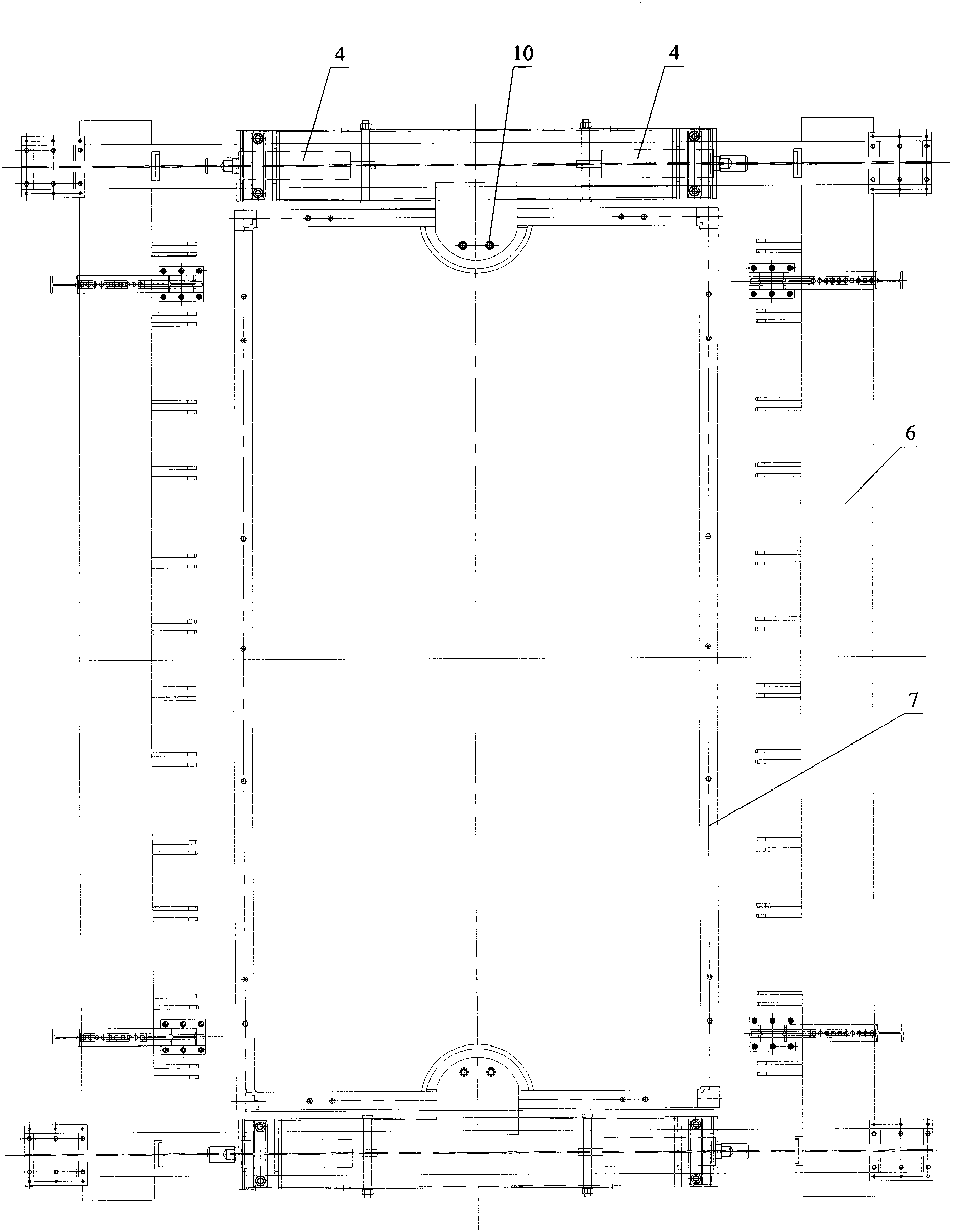 Demolding method and device for end plate of side plate of bilateral pre-tensioned pre-stressed concrete track plate