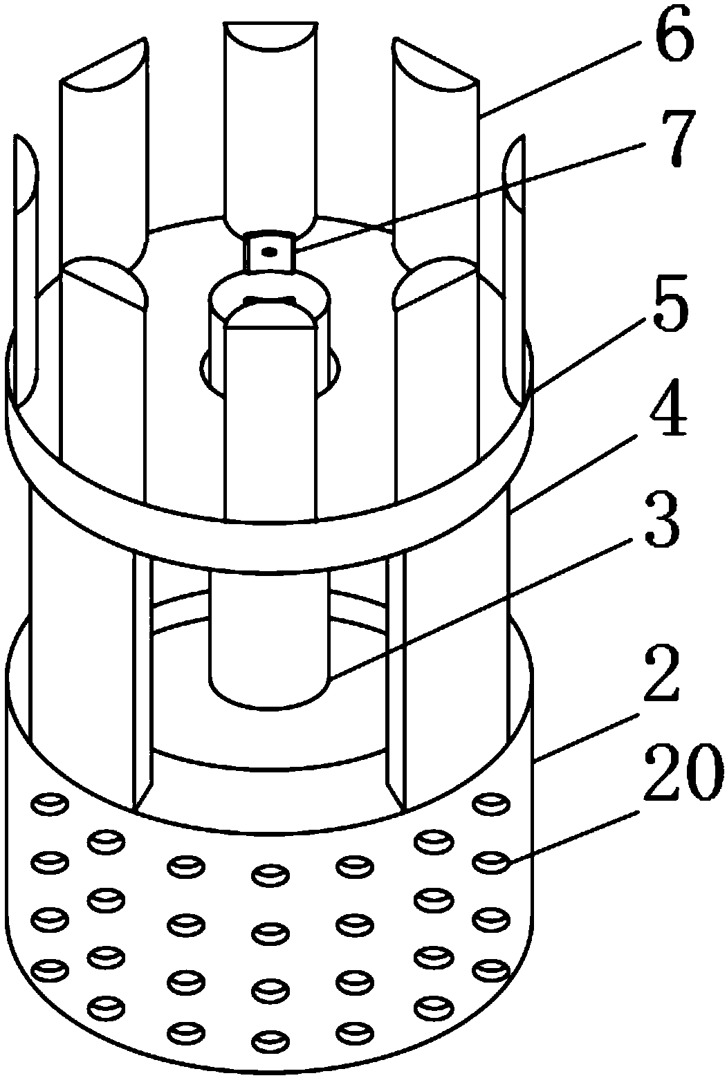 Annular column structure concrete prefabricated part demolding device