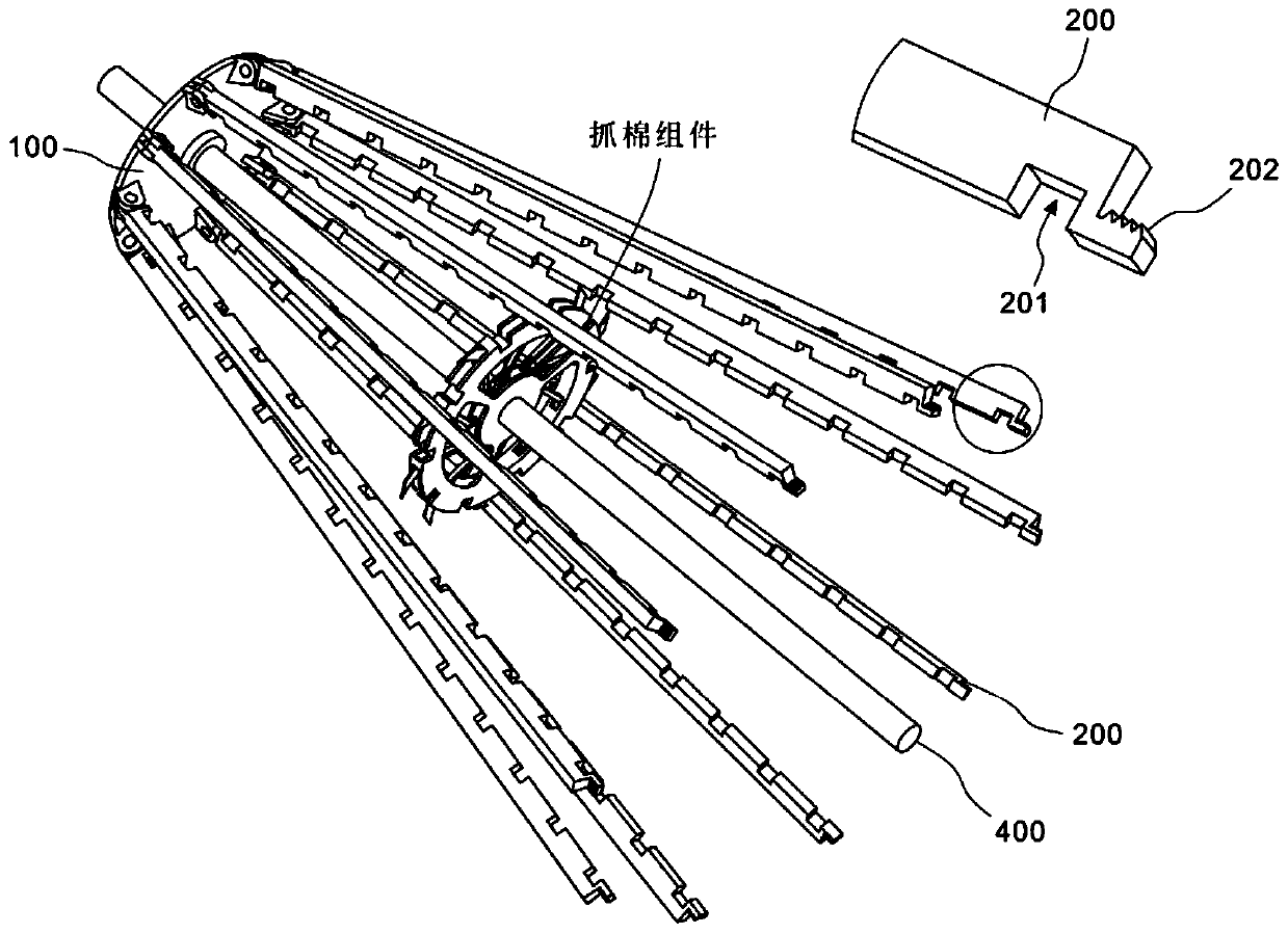 Assembled bale plucker beater