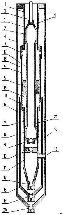 Upstream injection sucker-rod pump same well mining and injecting device