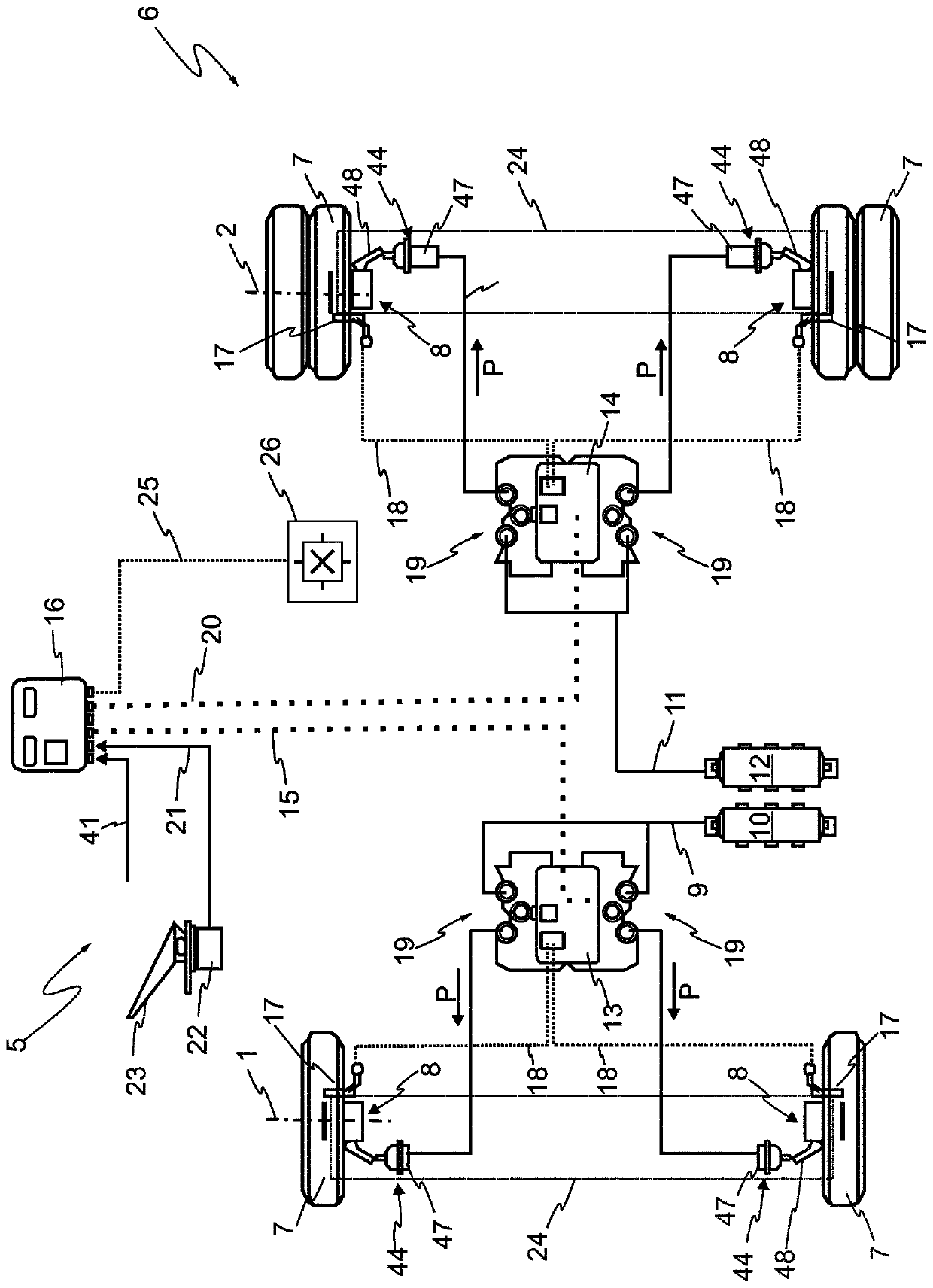 Method for estimating the achievable total braking forces for the automated deceleration of a utility vehicle, braking system and utility vehicle having said braking system
