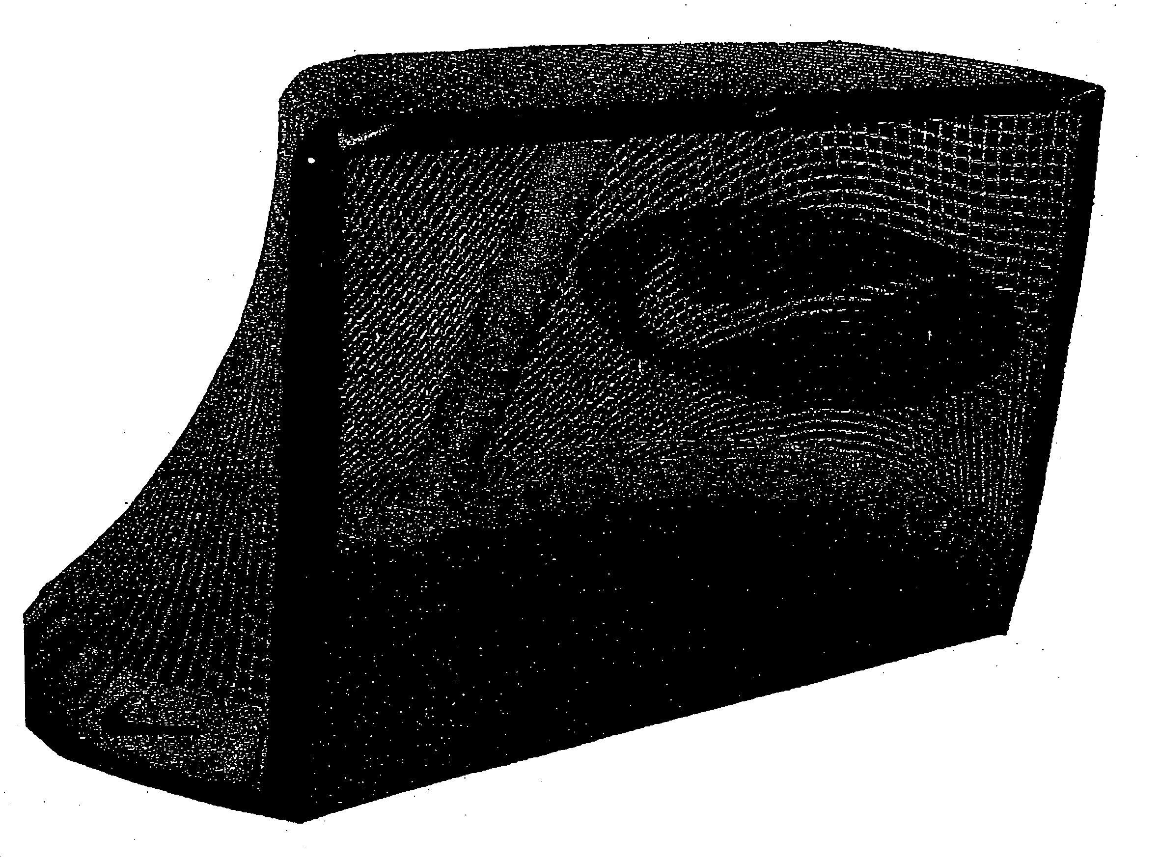 Multi-filamentous net or mesh having an image on one side