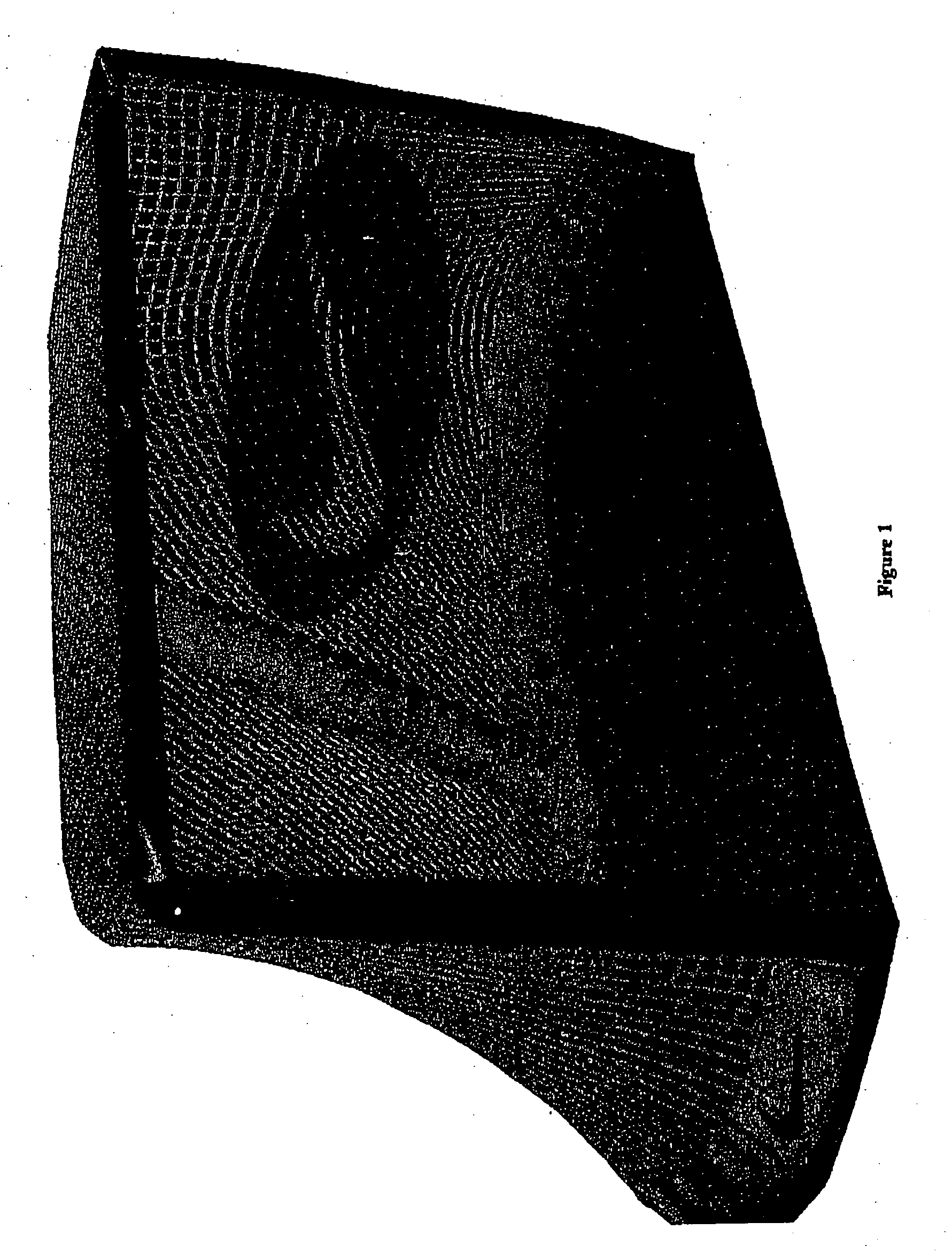 Multi-filamentous net or mesh having an image on one side