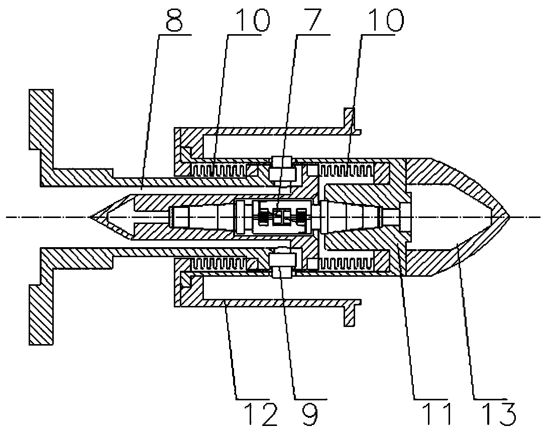 Internal flow resistance measuring method and device based on corrugated tube balance system