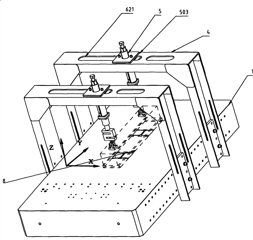 Stiffness testing device for gas bearing