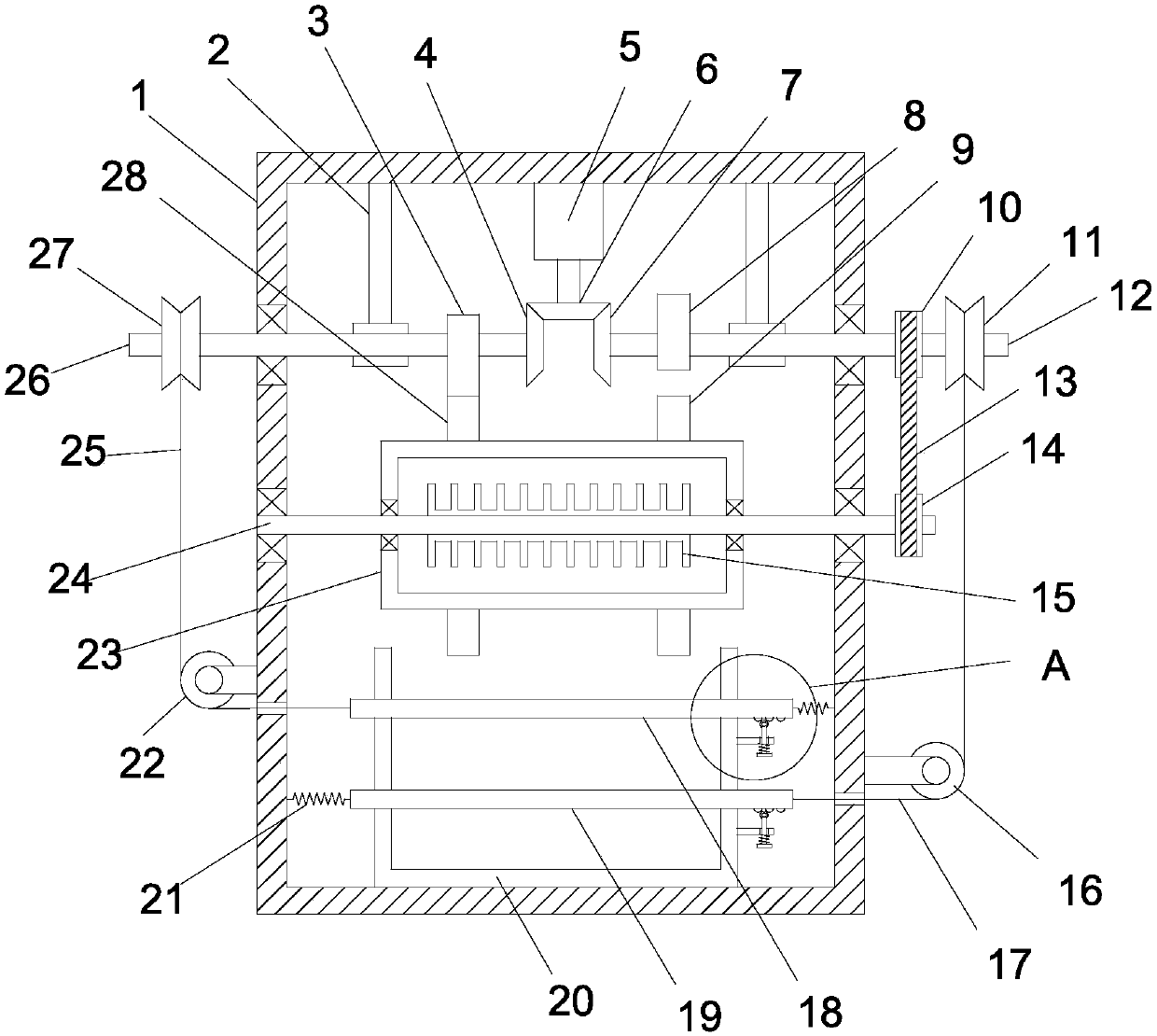 Multi-level sand screening device for municipal administration construction