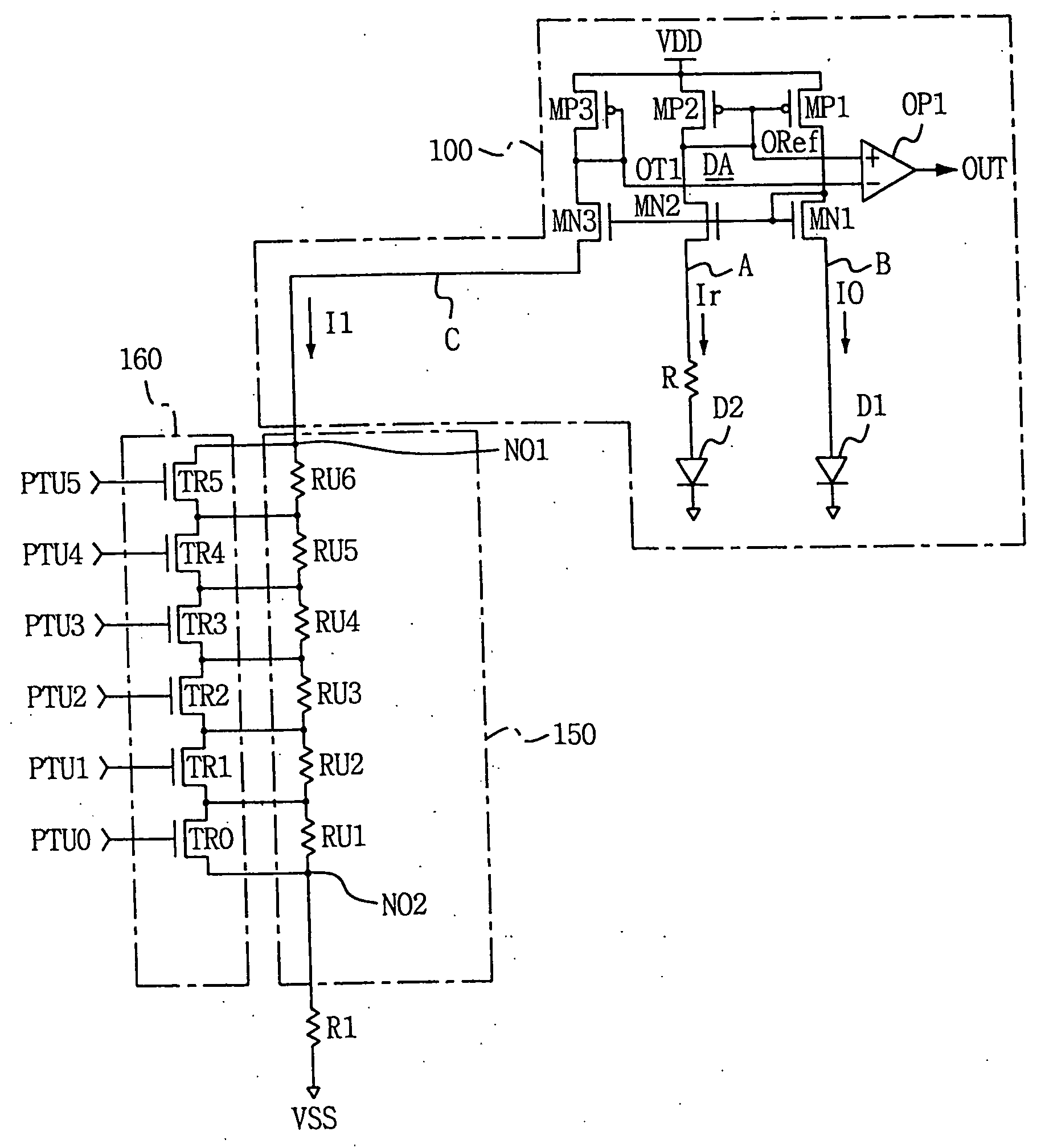 Temperature sensing circuit for use in semiconductor integrated circuit