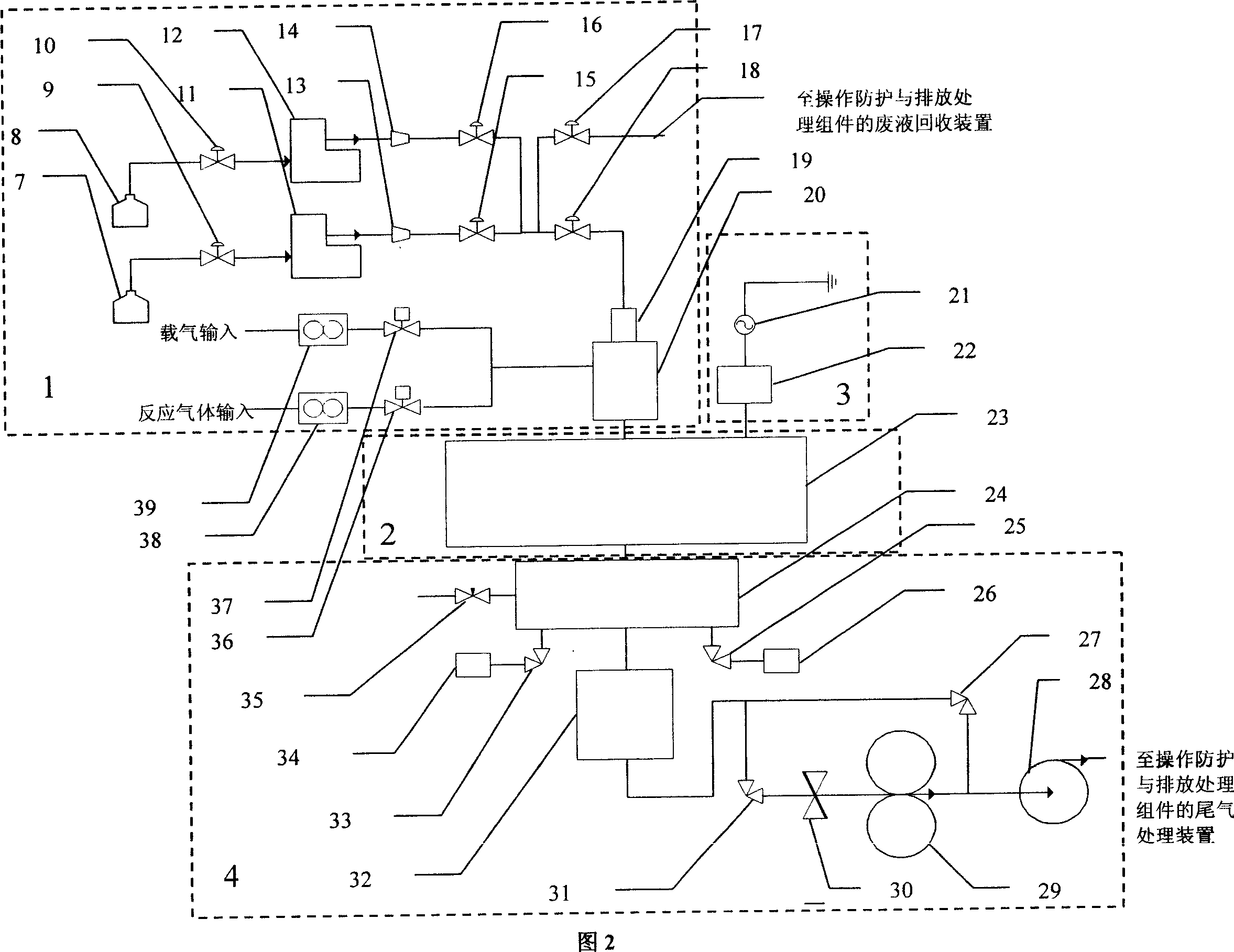 Liquid-conveying metallorganics chemical vapour deposition apparatus