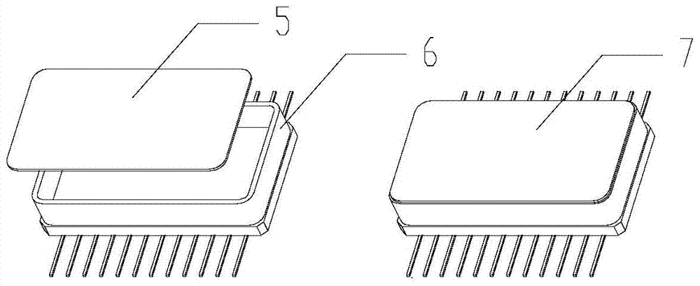 An array-type parallel welding device and method for integrated packaged microwave devices