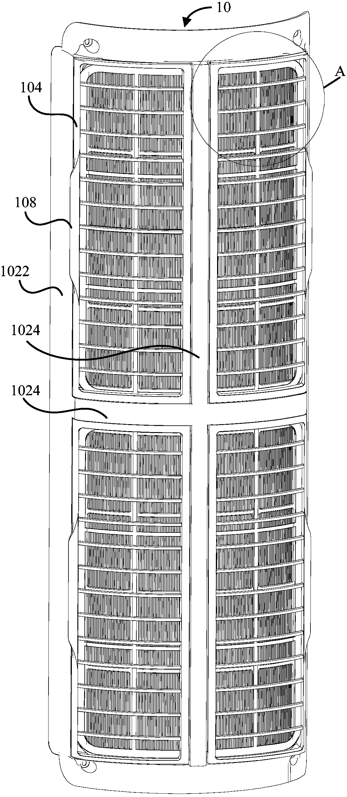 Purifying module and air conditioner