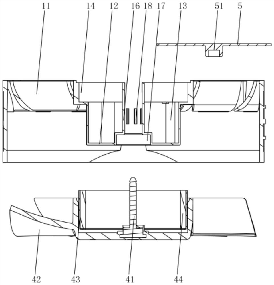 Separated potting waterproof fan