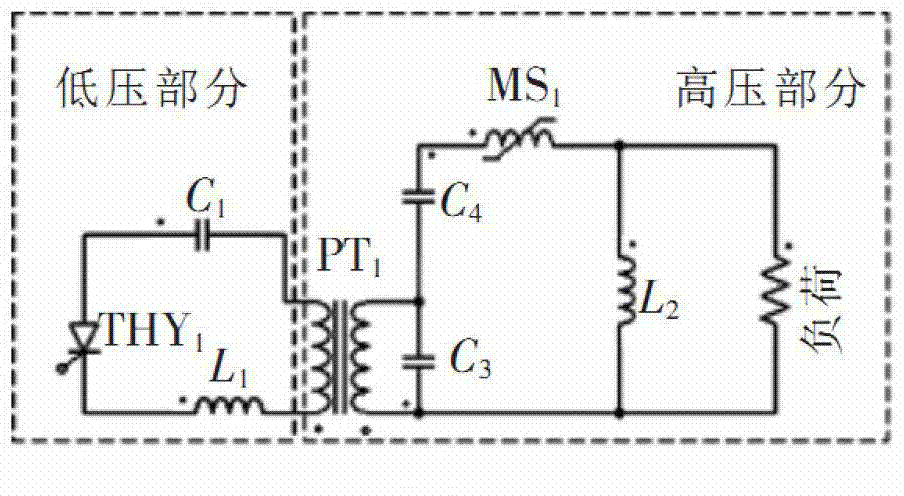 Pulse voltage-multiplying generation device with repetition frequency