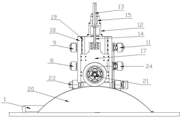 Compound four-connecting rod testing machine for mechanical properties of tire