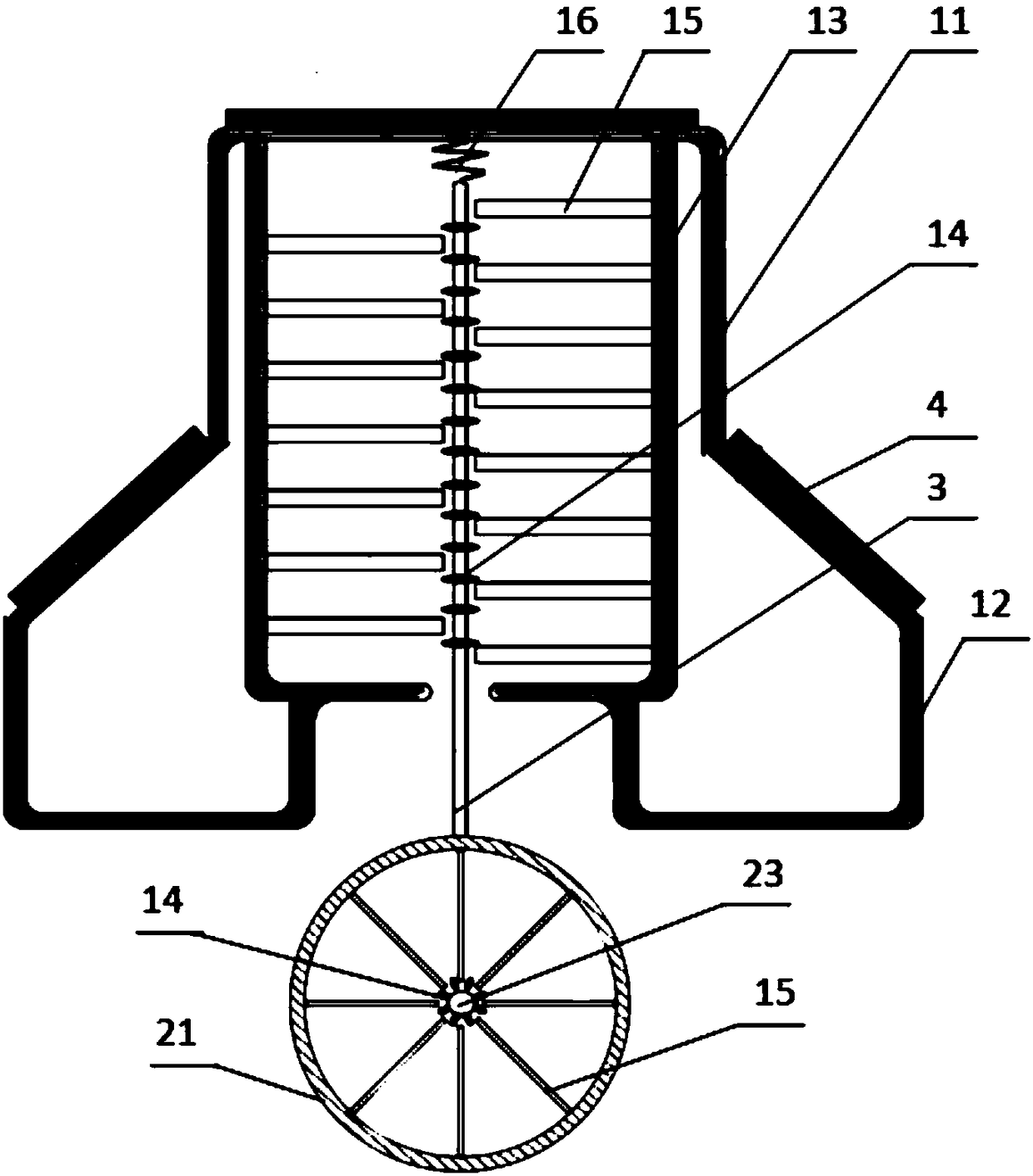 A piezoelectric wave energy power generation device and power supply system for offshore lighthouses