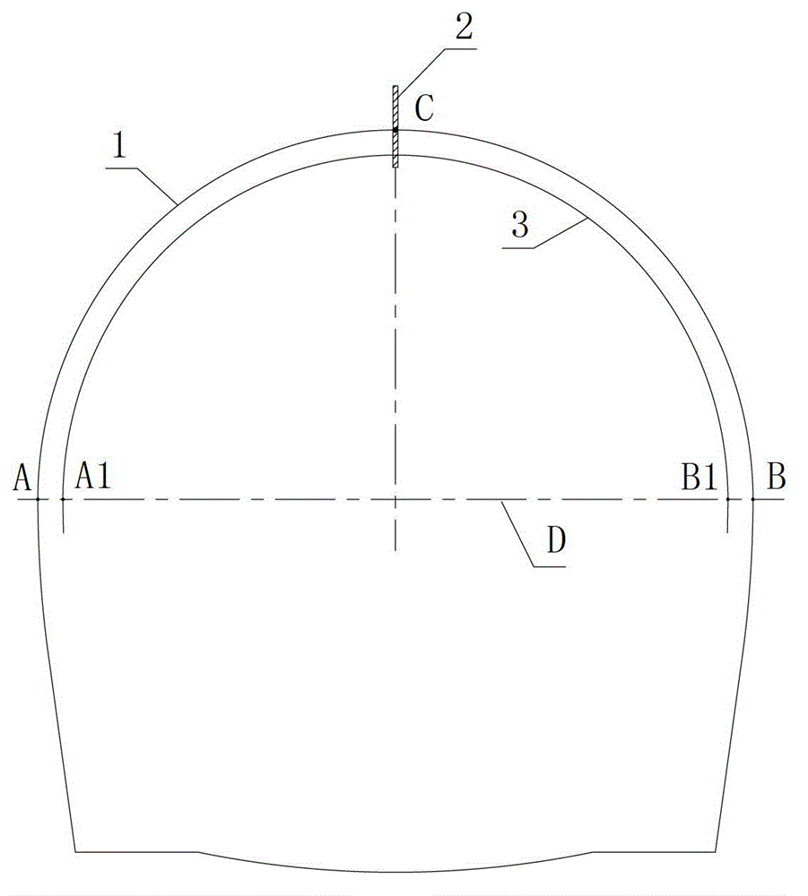 Monitoring and measuring method using displacement sensor to measure tunnel deformation