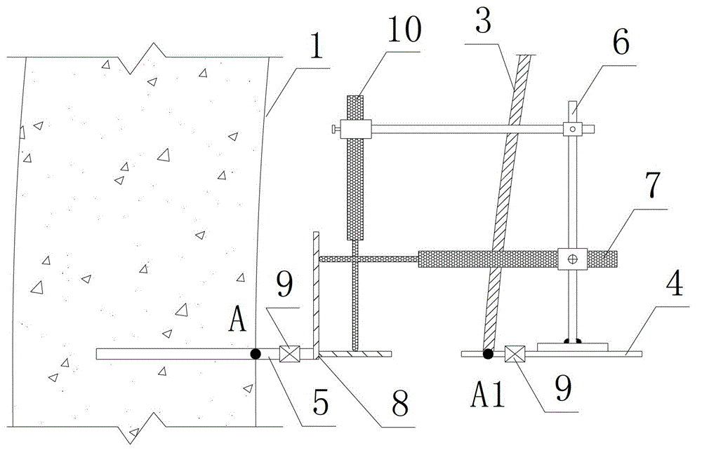 Monitoring and measuring method using displacement sensor to measure tunnel deformation