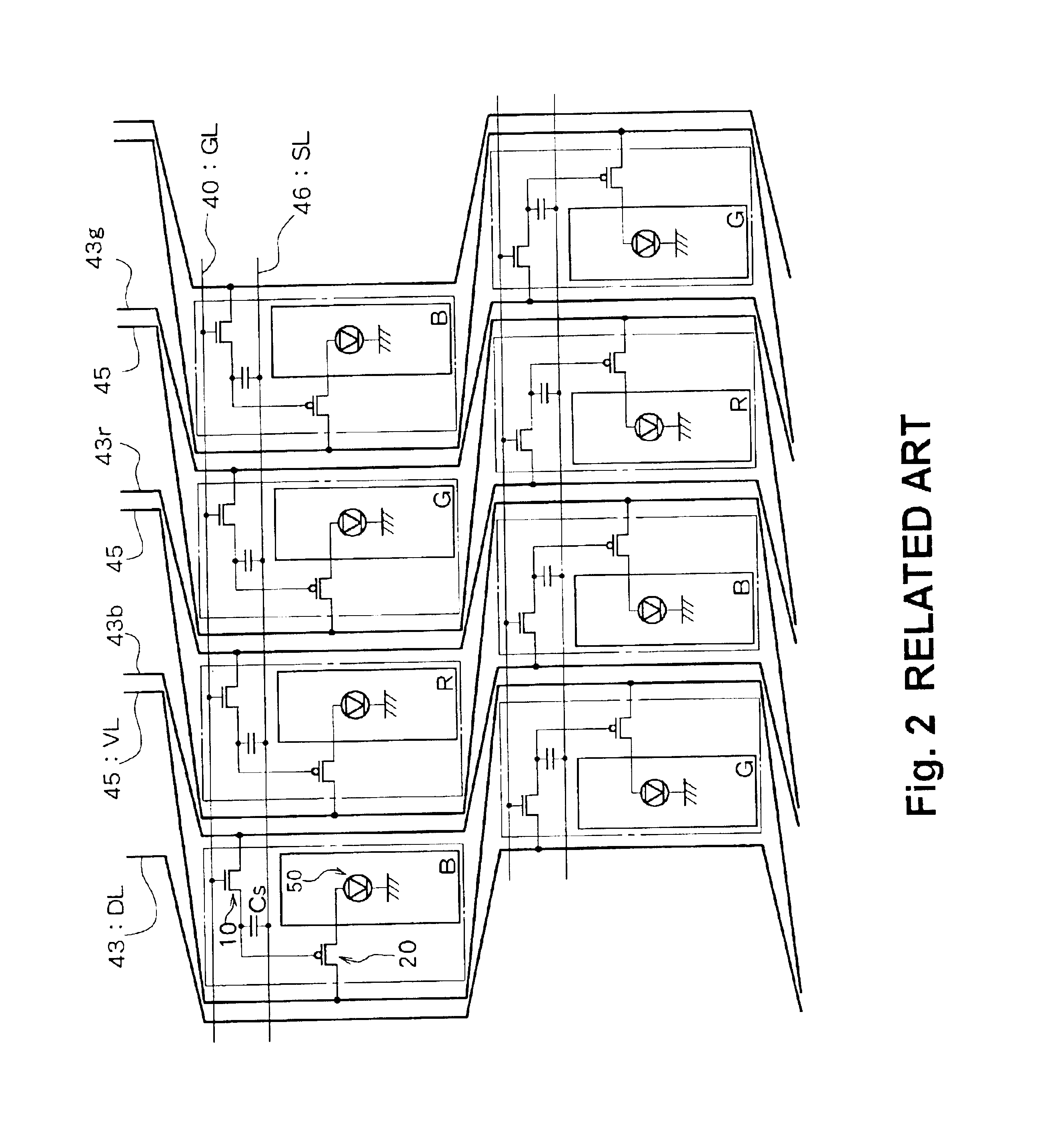 Active matrix type display device