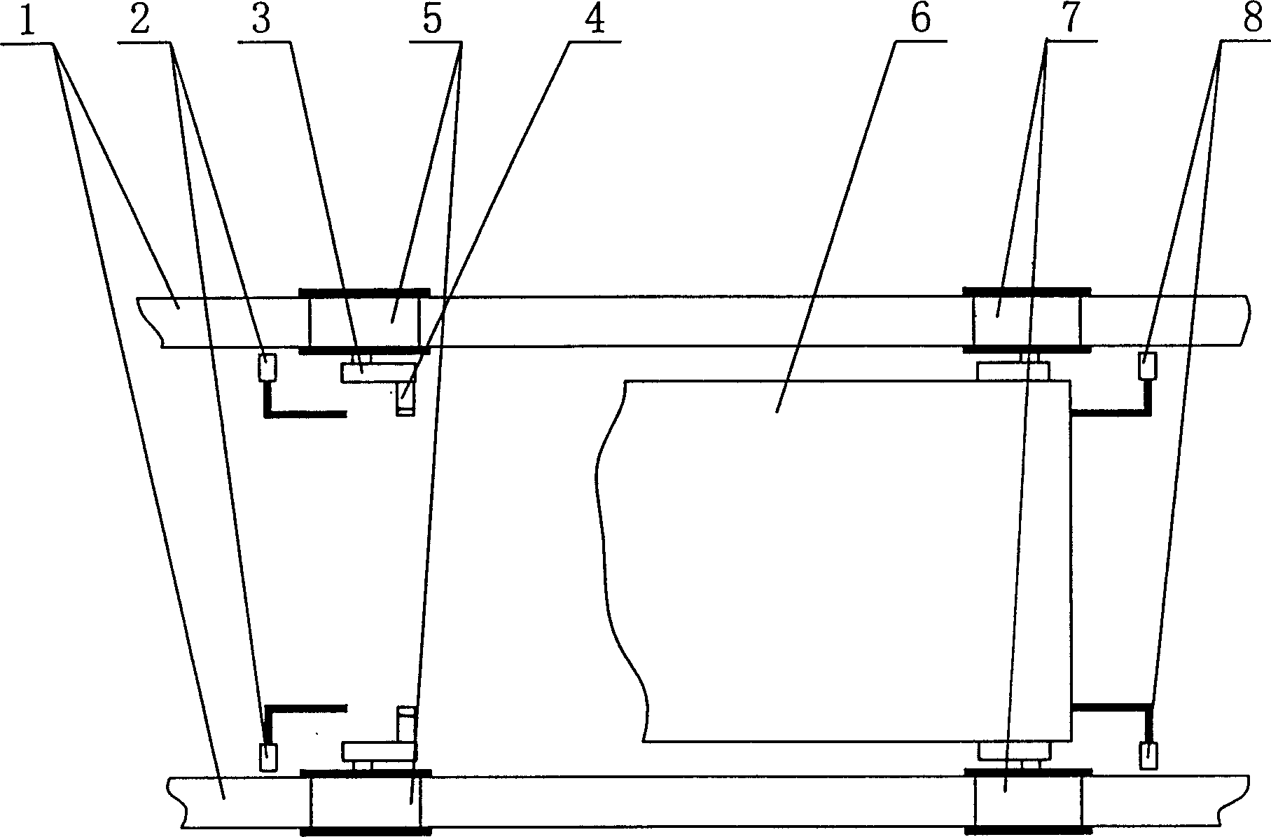 Rail-gnawing prevention device for double-track running rehicle