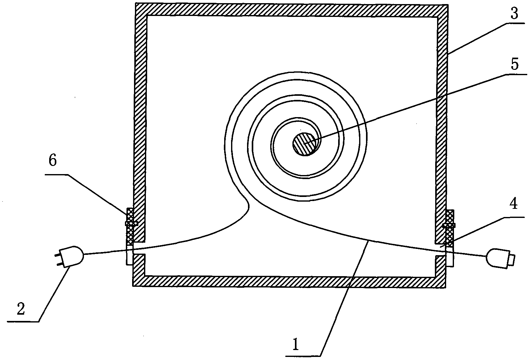 Electrical appliance wire with wire arrangement box