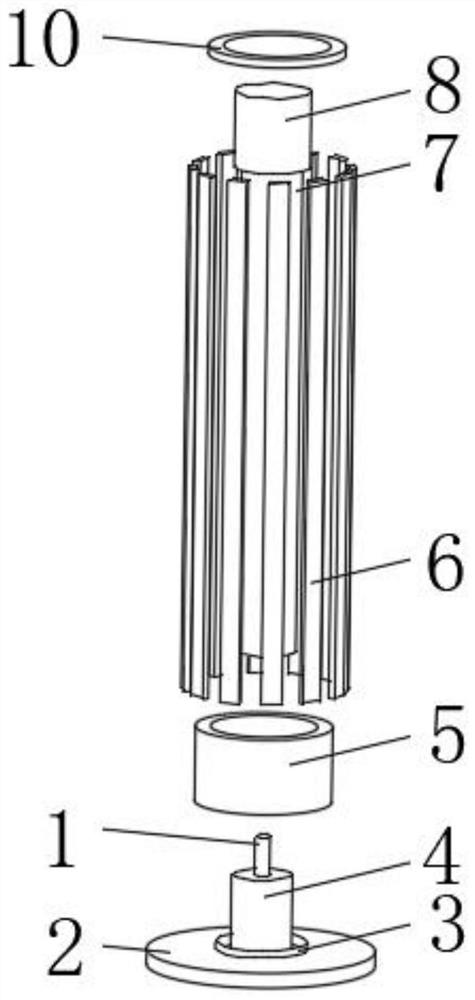 Auxiliary device for bonding implant crown and abutment in vitro