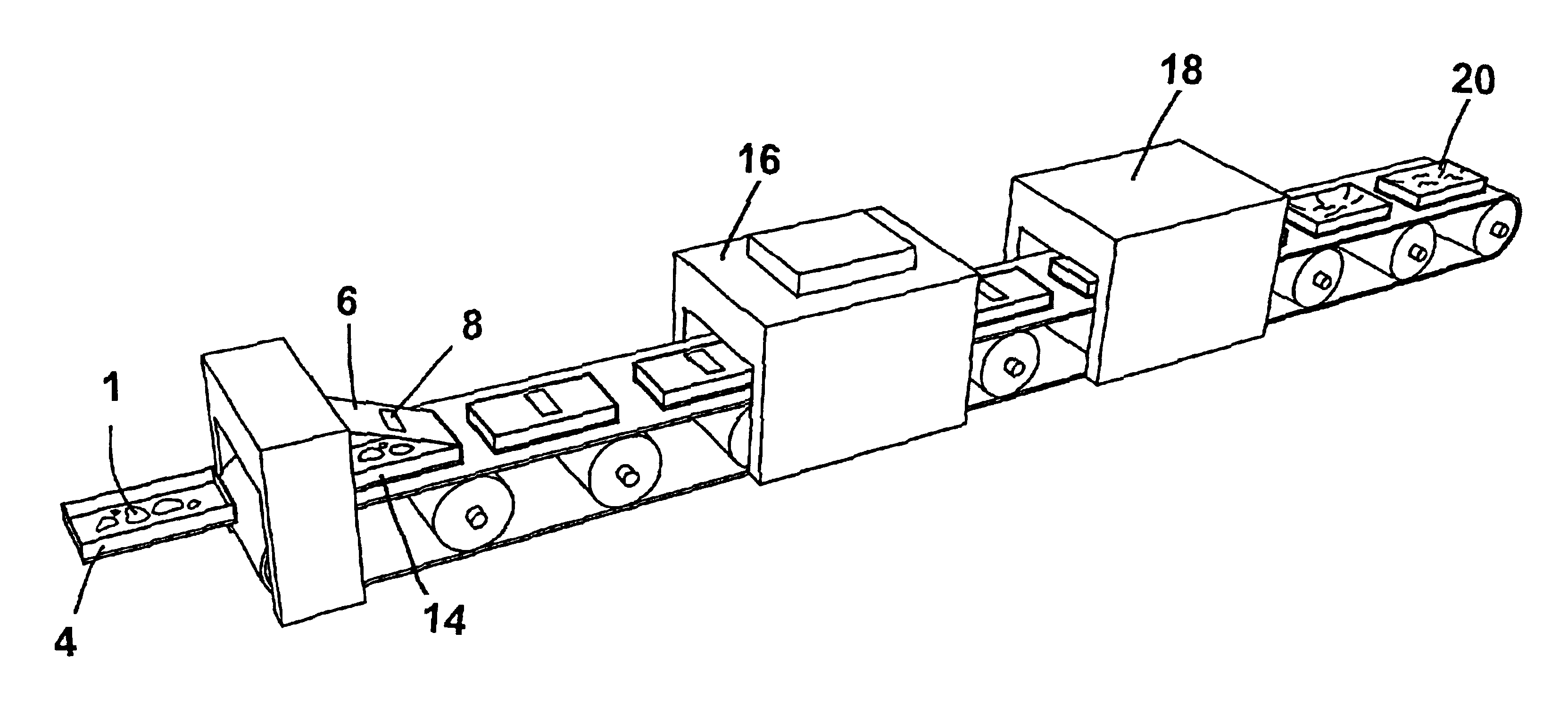 Process for microwave cooking and vacuum packing of food