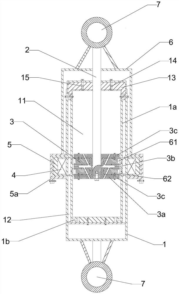 Multi-magnetic circuit magnetorheological shock absorber with permanent magnets