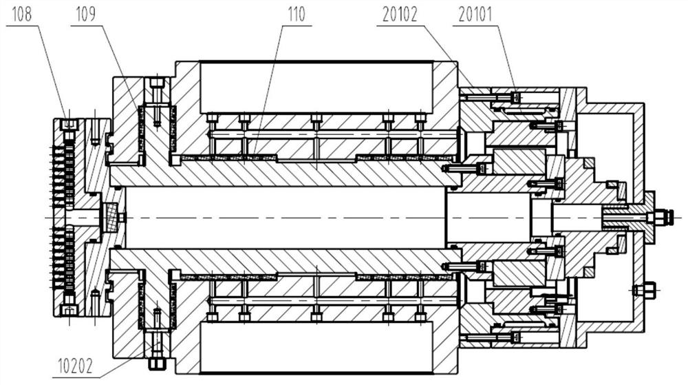 Porous and micropore combined throttling gas static pressure turning electric spindle